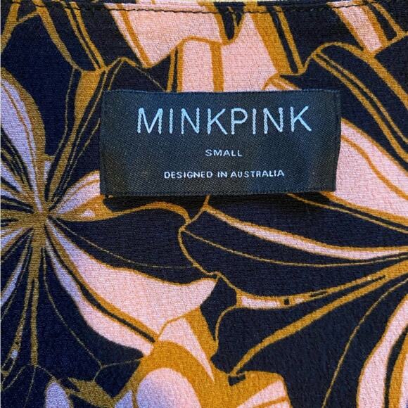 MINKPINK Women's Ziba Playsuit Romper Size Small Long Sleeve Funky Retro Print - Picture 7 of 13